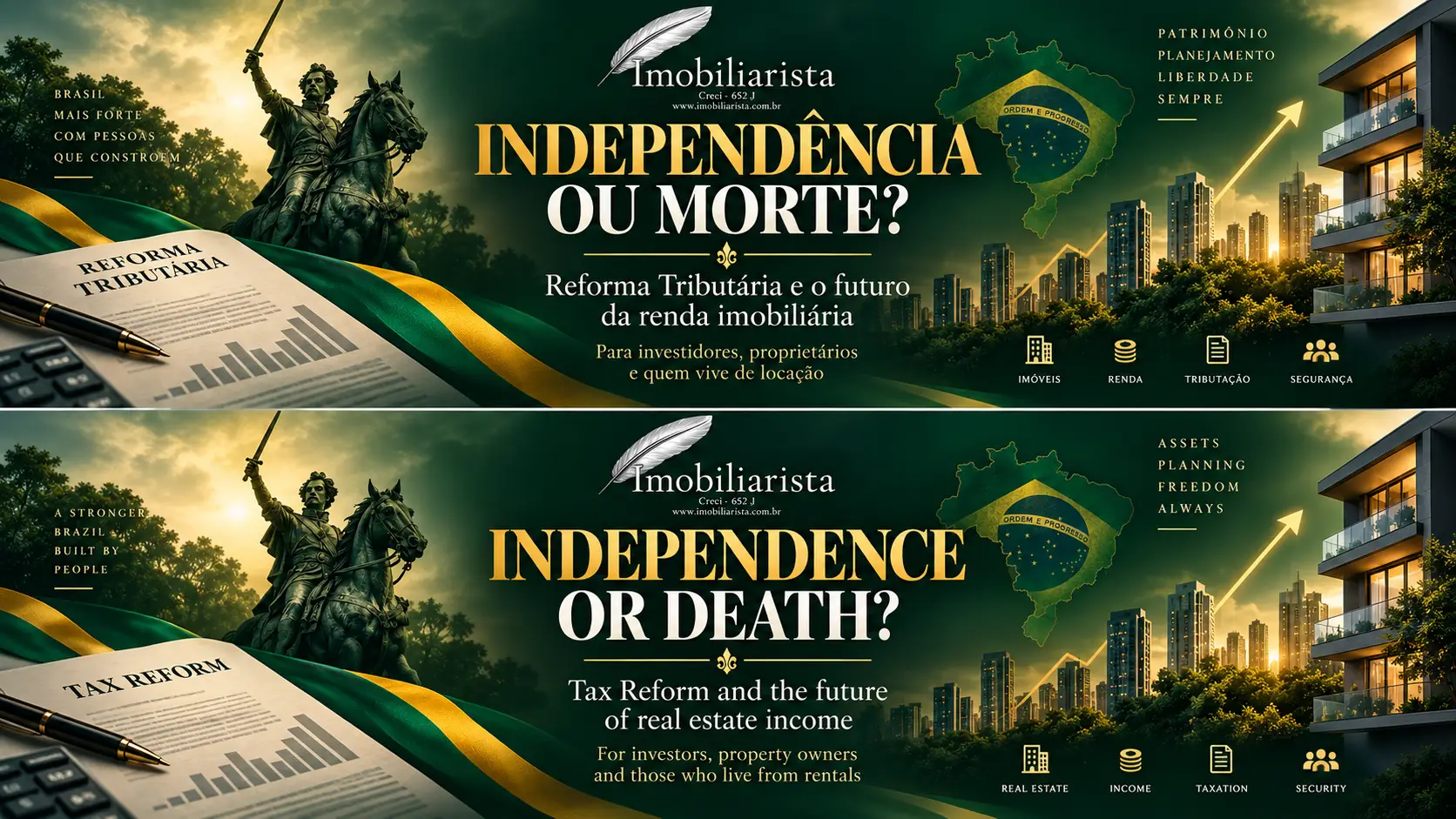 Brazil Tax Reform and the future of real estate income: assets, planning, taxation and security.